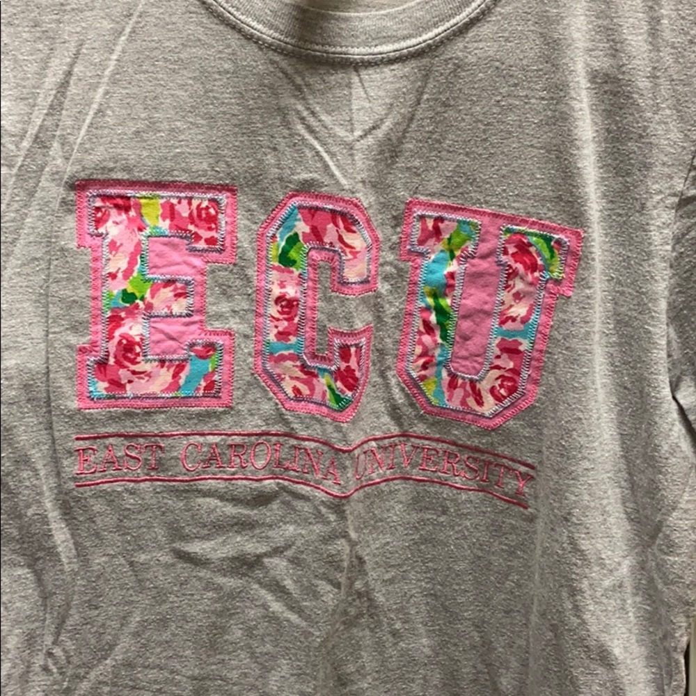 East Carolina embroidered top